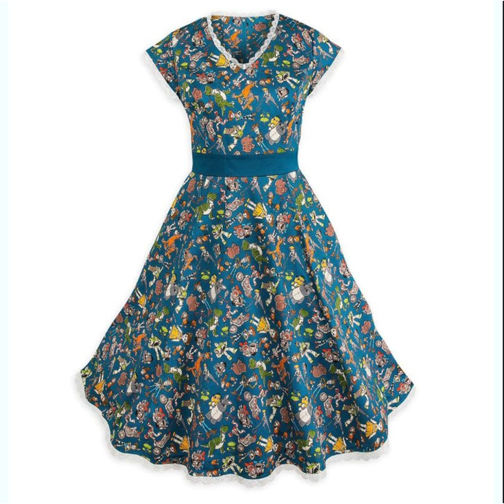 Toy Story 4 Dress Shop by Disney Womens Small Blue Excellent Fit & Flare